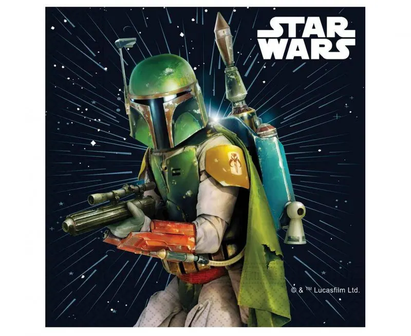 Papírové ubrousky s motivem Star Wars pro dětskou oslavu, 20 kusů, rozměr 33 x 33 cm