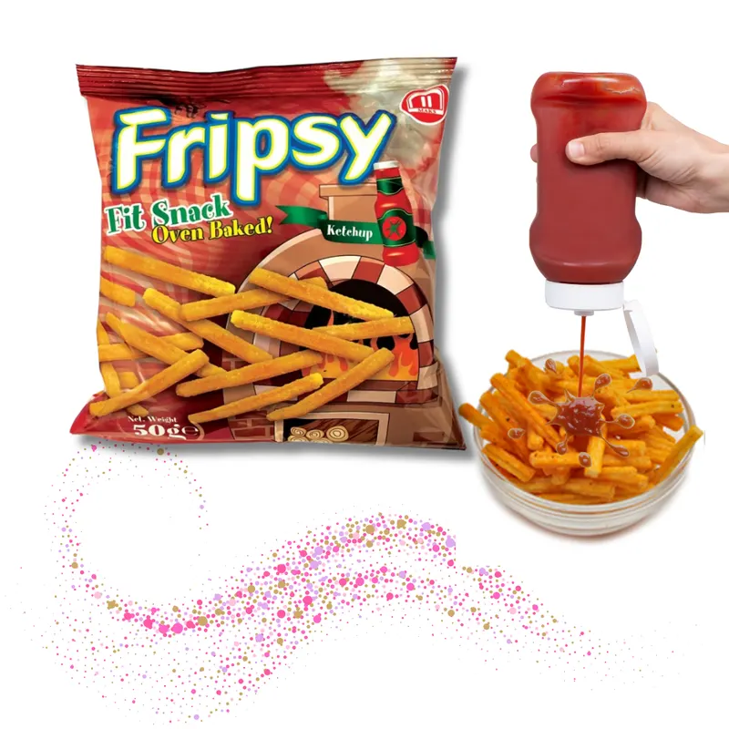 Křupavé pečené mini hranolky Fripsy Fit Snack s kečupovou příchutí, balení 50 g