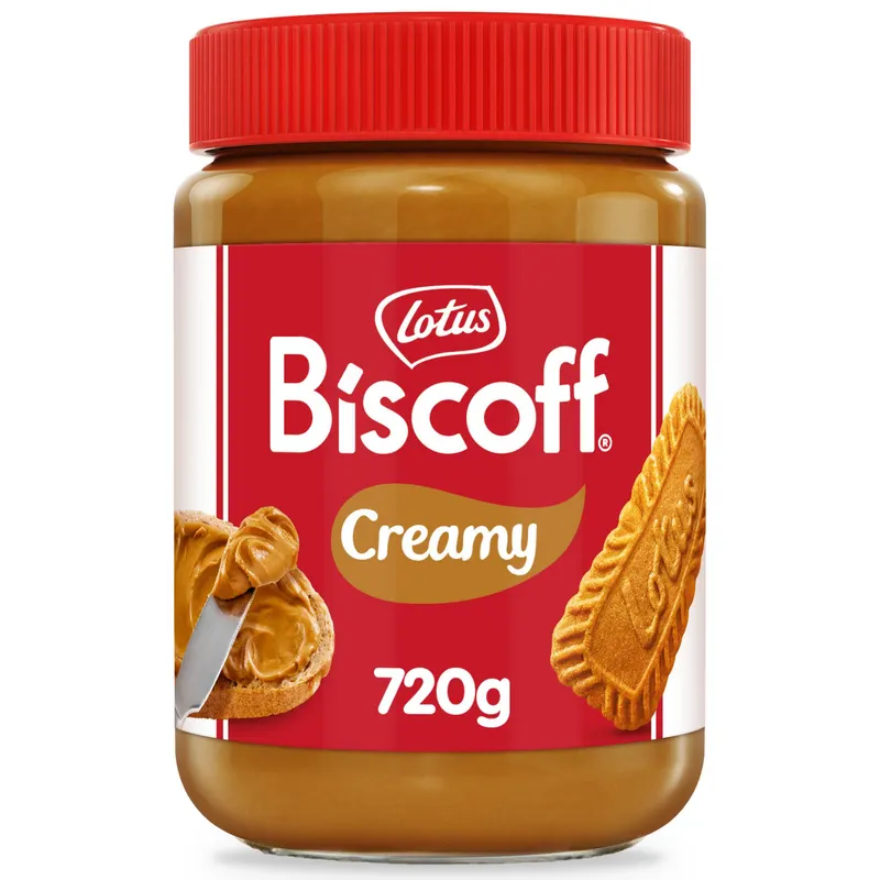 Lotus Biscoff pomazánka ze sušenek Creamy v kelímku 720 g s karamelovou chutí na pečení a roztírání
