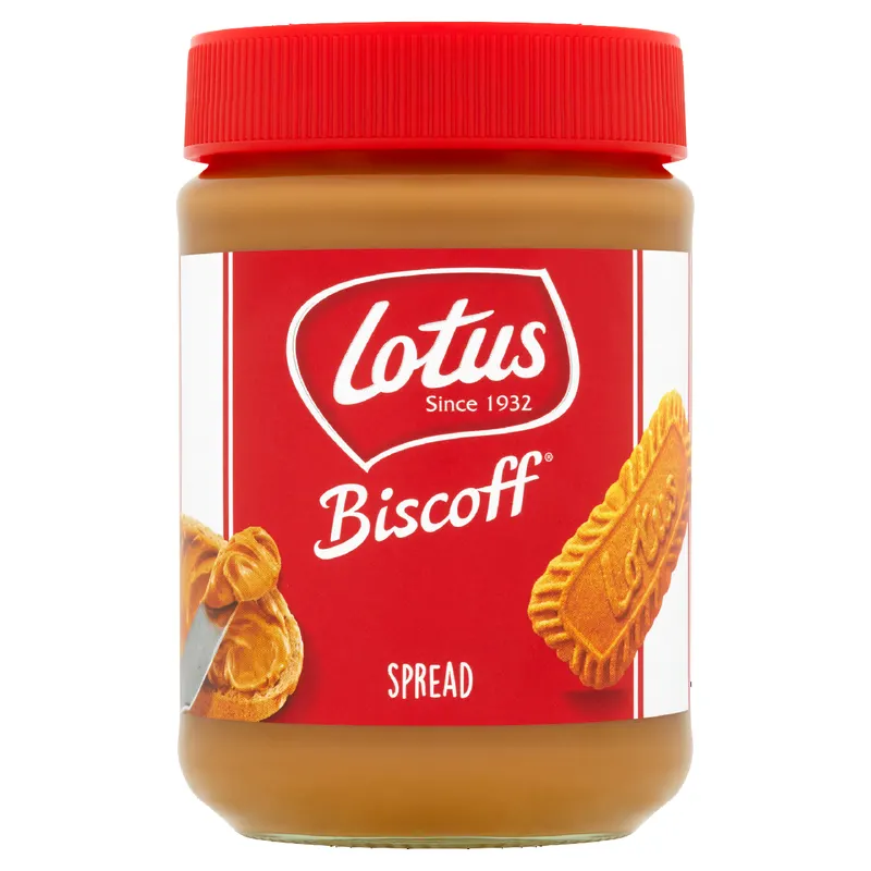 Lotus Biscoff pomazánka ze sušenek Creamy v hladké krémové textuře s karamelovou chutí pro sladké pečení a dezerty