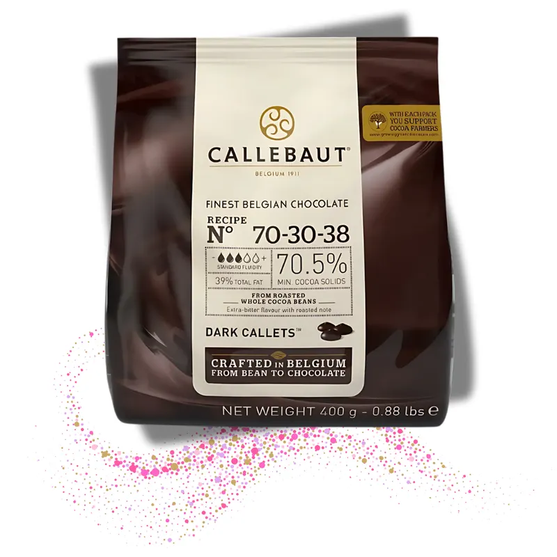 Hořká čokoláda Callebaut 70,5% kakaa v drobných pecičkách, typ 70-30-38, k pečení a zdobení