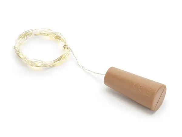 LED řetěz se špuntem od značky PartyDeco v délce 197 cm pro osvětlení lahve jako dekorace na oslavy a svatby