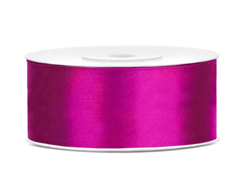 Fuchsiová stuha PartyDeco šířky 25 mm a délky 25 metrů na zdobení dortů a balení dárků