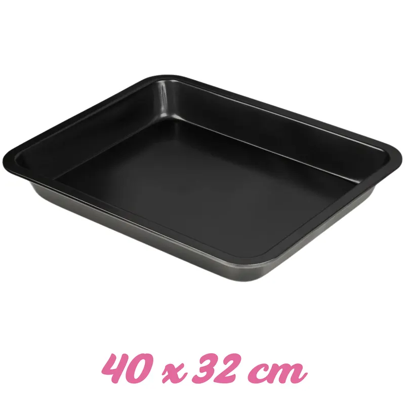 Nepřilnavý plech na vánoční cukroví o rozměrech 40 x 32 x 5 cm pro pečení většího množství cukroví najednou