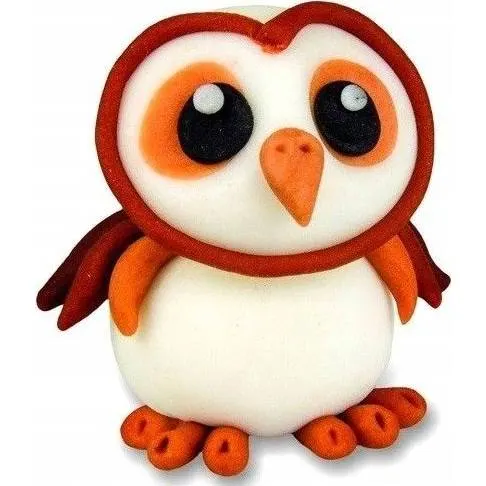 Cukrová figurka sovy od značky Dekor Pol o velikosti 5 cm k zdobení dortů
