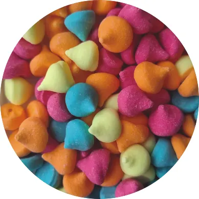 Neonové cukrové pusinky Dekor Pol v balení 25 g na zdobení dortů, cupcakes a dezertů