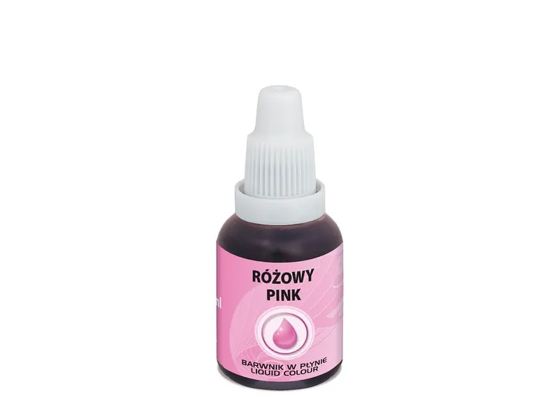 Tekutá potravinářská airbrush barva Food Colours v růžovém odstínu pro dekorování dortů a cukrářských výrobků