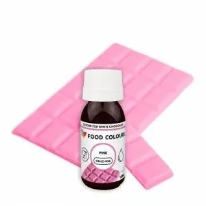 Tekutá barva do čokolády Food Colours v růžovém odstínu, 18 ml, pro barvení polev a krémů