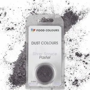 Jedlá prachová barva Food Colours v odstínu Silver Spruce Pastel pro stínování a malování dortů