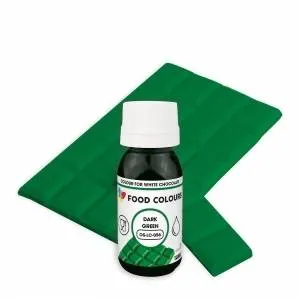 Tekutá barva do čokolády Food Colours v odstínu lahvově zelená o objemu 18 ml pro barvení polev a krémů