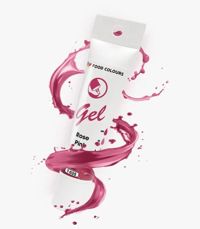 Gelová potravinářská barva Food Colours v tubě, odstín Rose Pink, na barvení krémů a potahovacích hmot