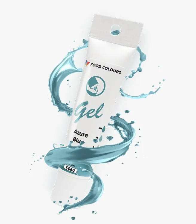 Gelová barva Food Colours v tubě, odstín Azure Blue, 30 g, na probarvení krémů a marcipánu