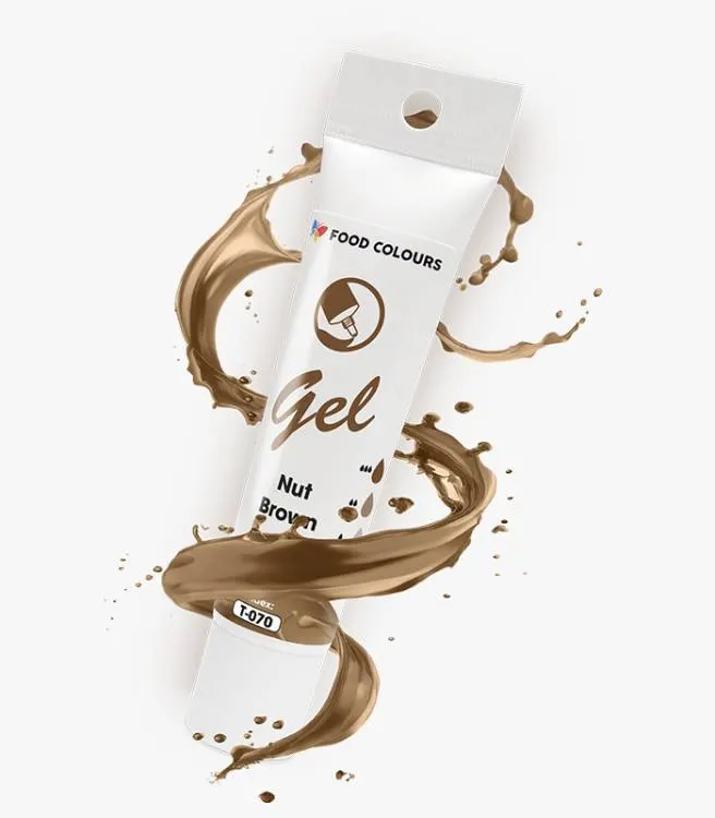 Gelová barva Food Colours v tubě, odstín Nut Brown, na sladké pečení a modelování dortů