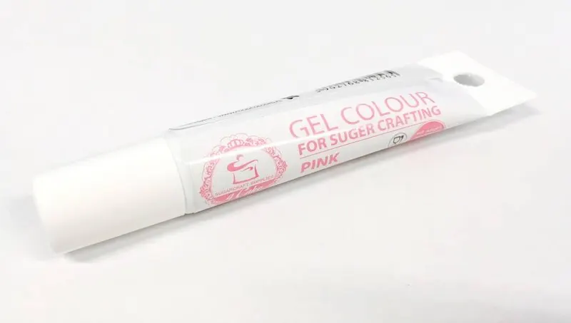 Gelová potravinářská barva v tubě Food Colours v růžovém odstínu, určená k barvení dortů, krémů a těsta