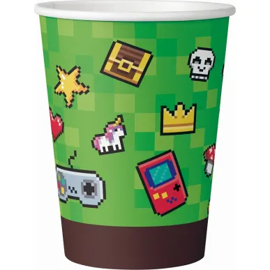 Papírové kelímky s motivem Minecraftu od značky Godan, balení 6 kusů, objem 200 ml na dětskou party