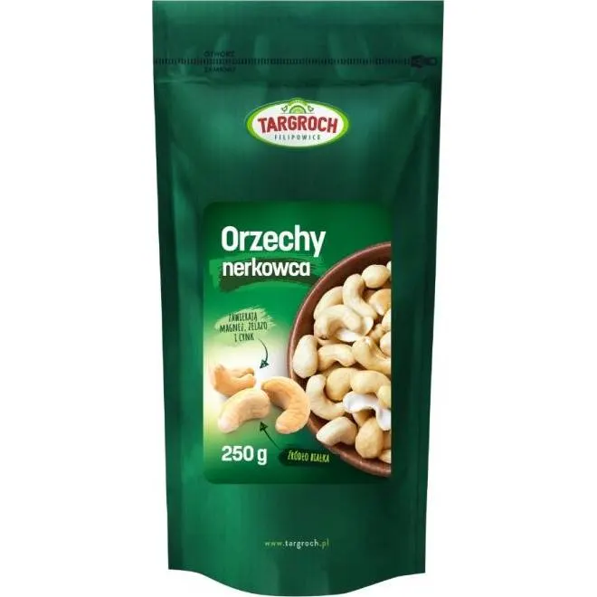 Targroch kešu ořechy v balení 250 g určené k pečení, dezertům i přímému mlsání