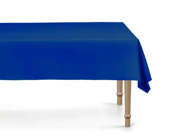 Tmavě modrý party ubrus PartyDeco o rozměrech 137 × 183 cm z pevného polypropylenu pro elegantní prostření stolu