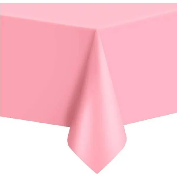 Růžový jednorázový ubrus na stůl od značky Party Pal o rozměrech 274 x 137 cm pro narozeninové oslavy a party