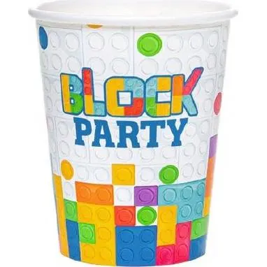 Papírové kelímky s motivem dětských kostek Party Pal o objemu 220 ml, balení 6 ks na dětské oslavy
