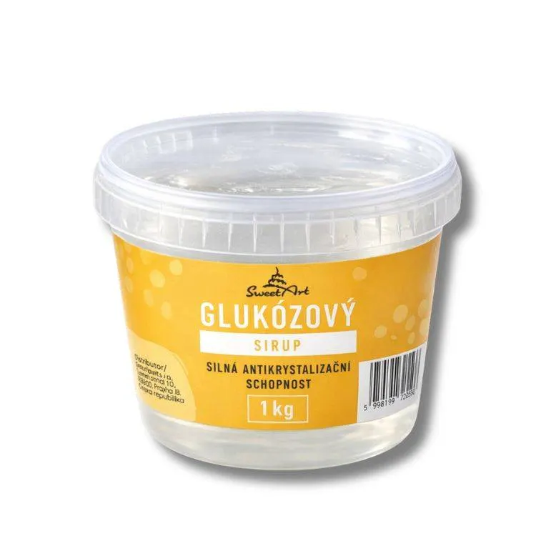 Glukózový sirup SweetArt v balení 1 kg pro přípravu karamelu, krémů a potahovací hmoty