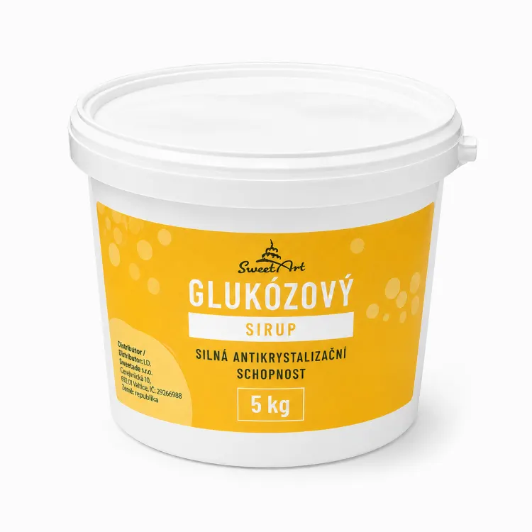 Glukózový sirup SweetArt v pětikilovém balení vhodný pro pečení a výrobu karamelu a krémů