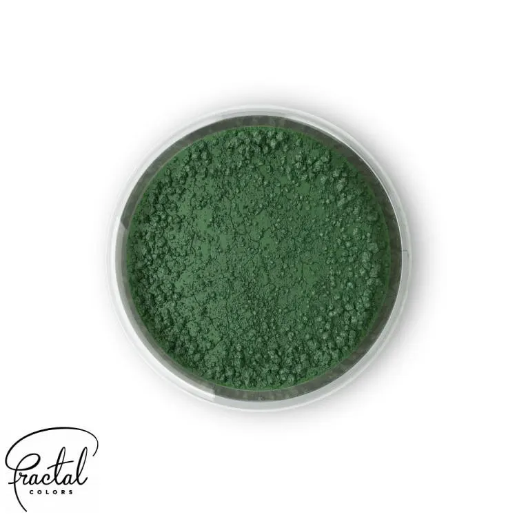Jedlá prachová barva Fractal v zeleném odstínu Grass Green pro obarvení cukrářských výrobků