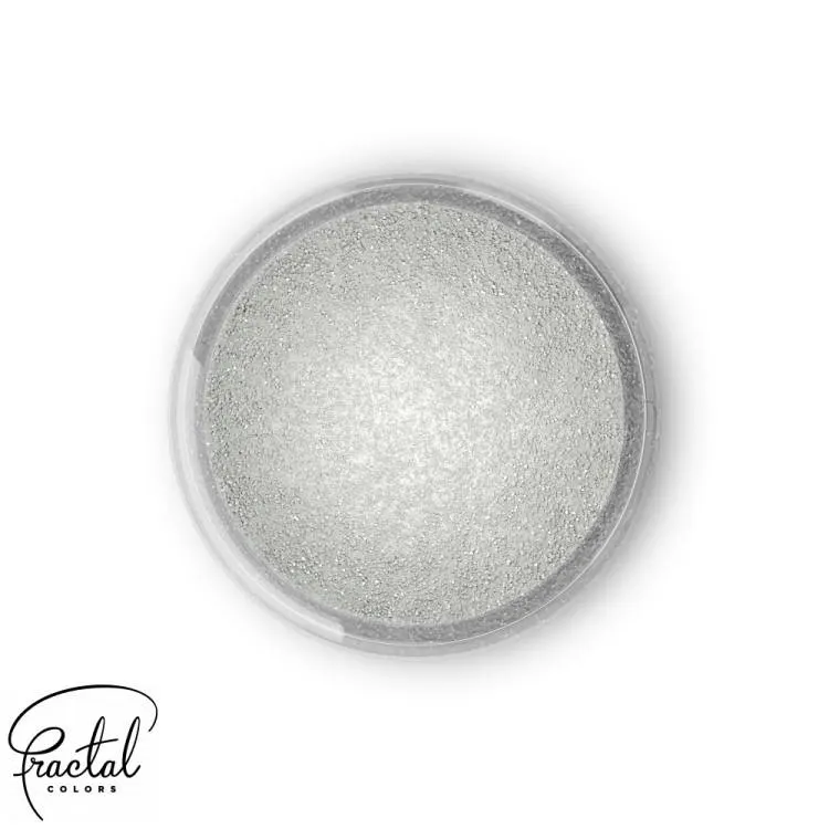 Dekorativní prachová perleťová barva Fractal Colors Sparkling White pro zdobení a stínování dortů