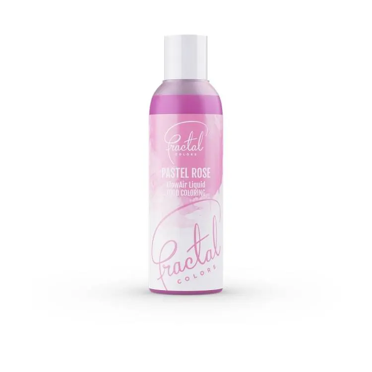 Tekutá airbrush barva Fractal v pastelovém růžovém odstínu o objemu 100 ml na dekorování dortů a cukrářských výrobků