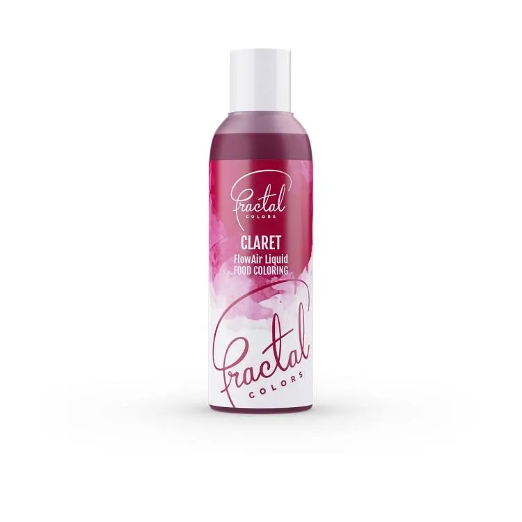 Tekutá airbrush barva Fractal v odstínu Claret na zdobení dortů a cukrářských výrobků, objem 100 ml