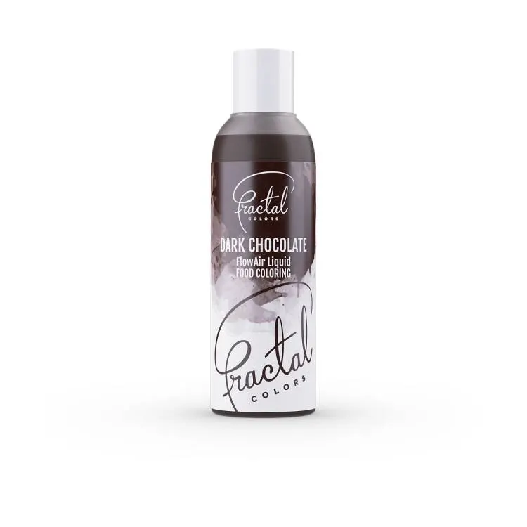 Tekutá airbrush barva Fractal v odstínu Dark Chocolate pro dorty a cukrářské výrobky