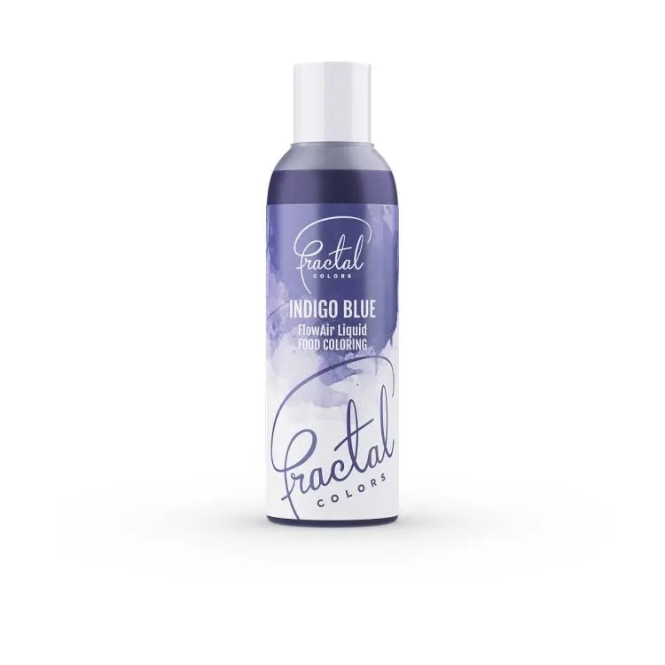Tekutá airbrush barva Fractal v odstínu Indigo Blue pro zdobení dortů a dezertů, objem 100 ml