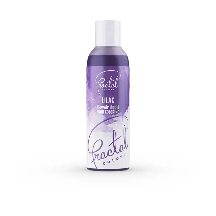 Tekutá airbrush barva Fractal v odstínu Lilac pro jemné obarvení dortů a cukrářských výrobků