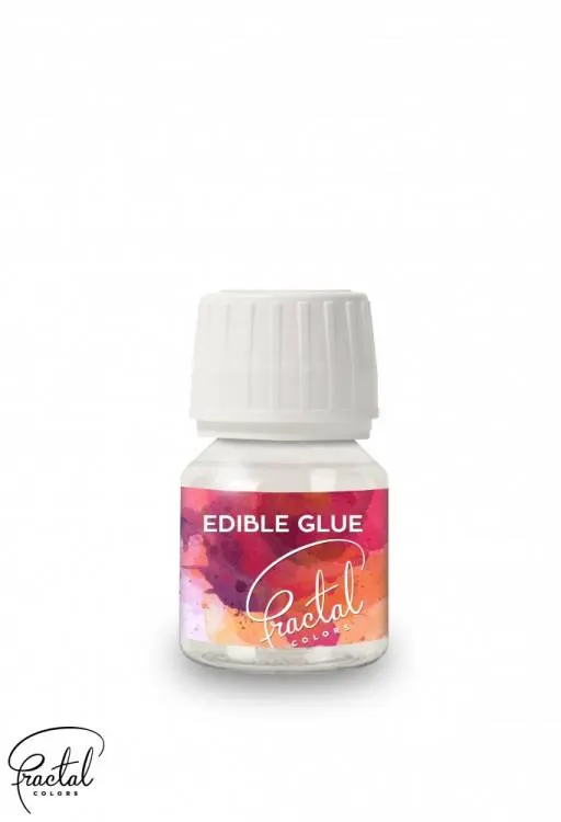 Jedlé lepidlo pro cukráře Fractal Colors v balení 50 g na spojování cukrářských ozdob a dekorací na dorty