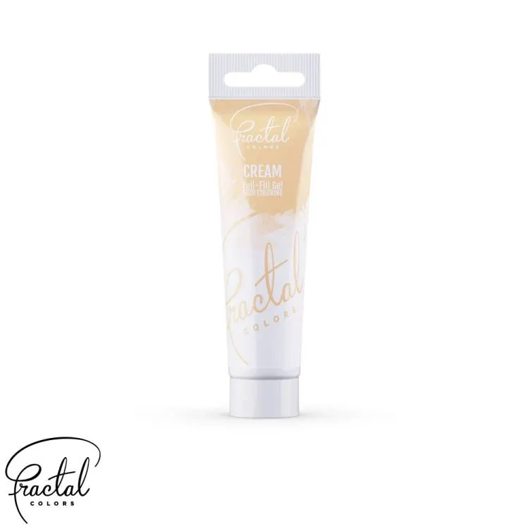 Gelová barva Fractal v odstínu Cream pro obarvení krémů, těst a potahovací hmoty