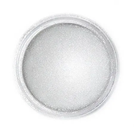 Dekorativní prachová perleťová barva Fractal Colors v odstínu Light Silver na zdobení dortů