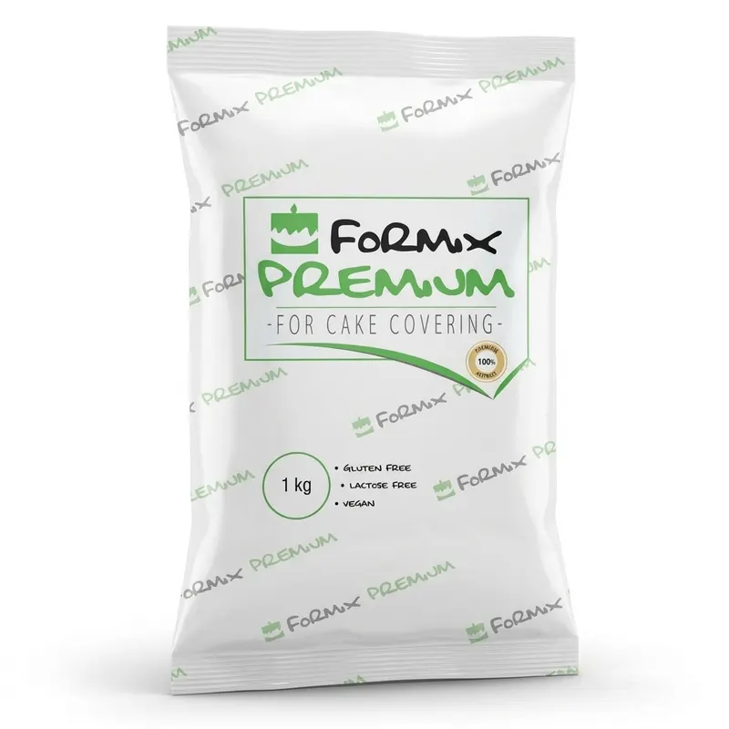 Bílý fondán na dort Formix Premium s mandlovou vůní o hmotnosti 1 kg pro potahování a modelování dortů