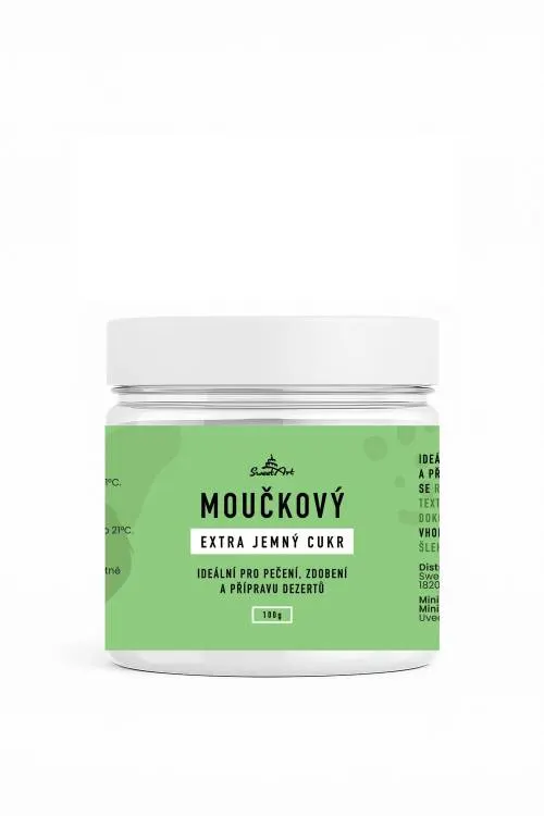 Extra jemný moučkový cukr SweetArt v balení 100 g pro hedvábné krémy a polevy