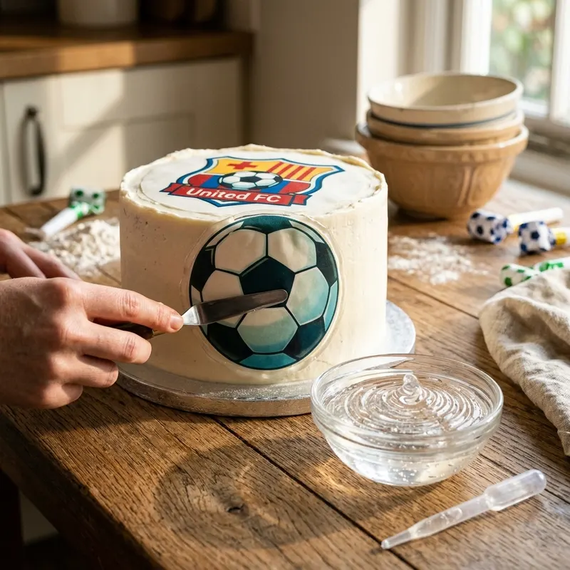 Dekorační gel SweetArt na přilepení jedlého papíru na dort, 50 g pro zářivé barvy a pevnou fixaci