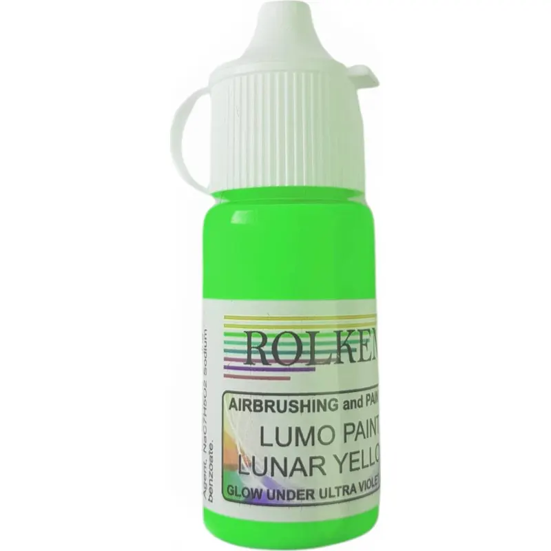 Neonová fluorescenční gelová barva Rolkem Stellar green v objemu 15 ml pro barvení dortů a potahovacích hmot