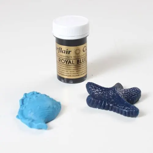 Gelová barva Sugarflair Royal Blue v tubě pro barvení potahovacích hmot, marcipánu a krémů na cukrářské výrobky