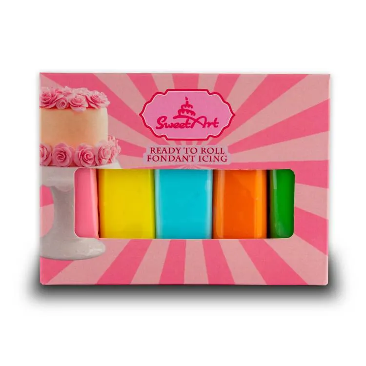 Vanilkový fondán na dort SweetArt Easter mix, balení 5 x 100 g pro potahování dortů