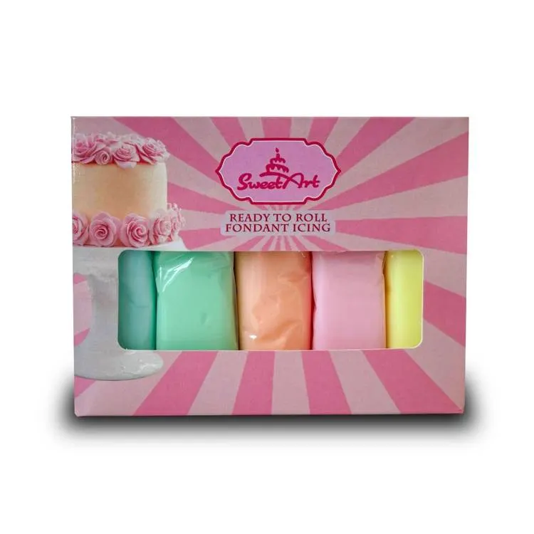 Vanilkový fondán SweetArt Pastel mix na potahování a zdobení dortů