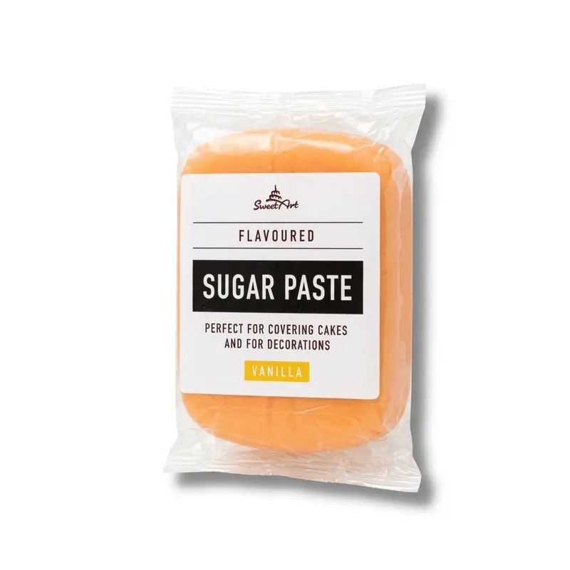 Oranžový vanilkový fondán Peach značky SweetArt na potahování dortů, balení 250 g