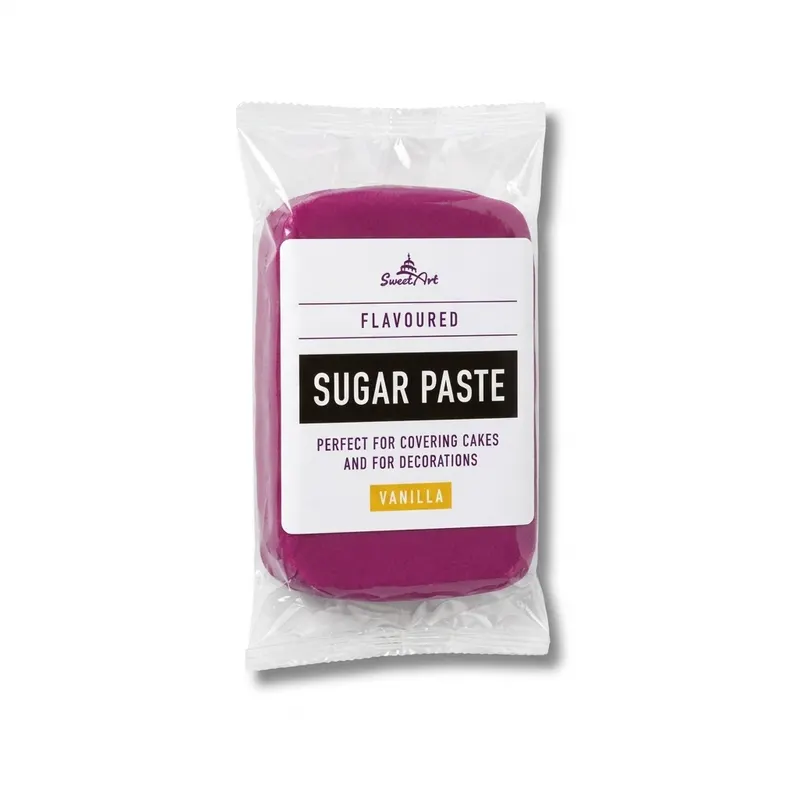 Fialový vanilkový fondán SweetArt Violet na potahování dortů, balení 250 g