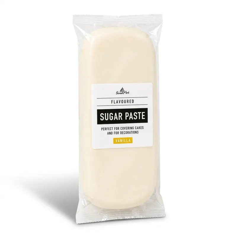 Bílý potahovací fondán SweetArt s vanilkovou příchutí na potahování dortů, balení 1 kg