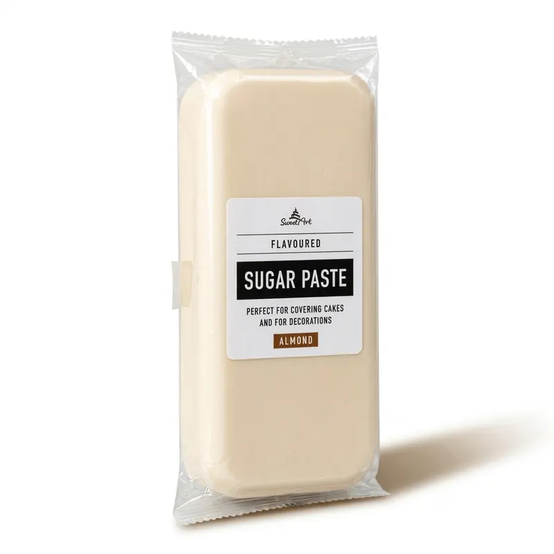 Bílá potahovací hmota s příchutí mandlí na dorty, balení 1 kg
