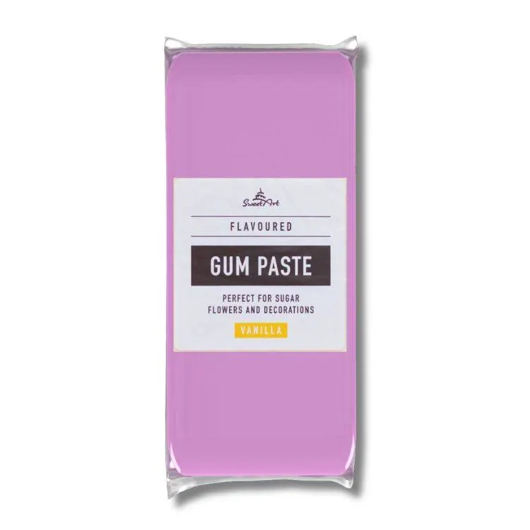 Gum pasta SweetArt fuchsiová vanilková hmota na modelování cukrových květin a ozdob, balení 1 kg