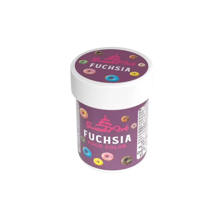 Gelová barva SweetArt v zářivém fuchsiovém odstínu pro probarvení krémů, potahů a těst