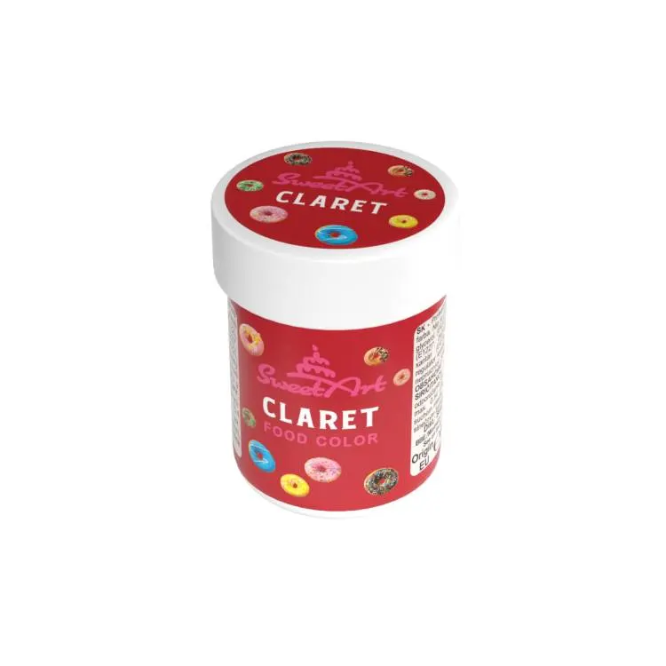 Gelová potravinářská barva SweetArt v odstínu Claret pro barvení dortů, krémů a potahovací hmoty