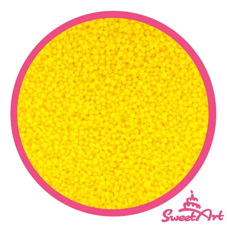 Cukrový máček SweetArt žlutý v balení 90 g na zdobení dortů a zákusků